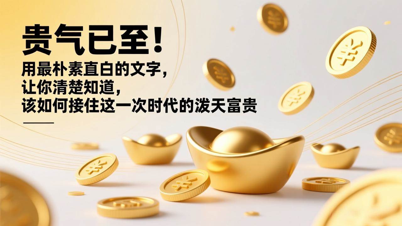 (1.10)付费文章：贵气已至！用最朴素直白的文字，让你清楚知道，该如何接住这一次时代的泼天富贵