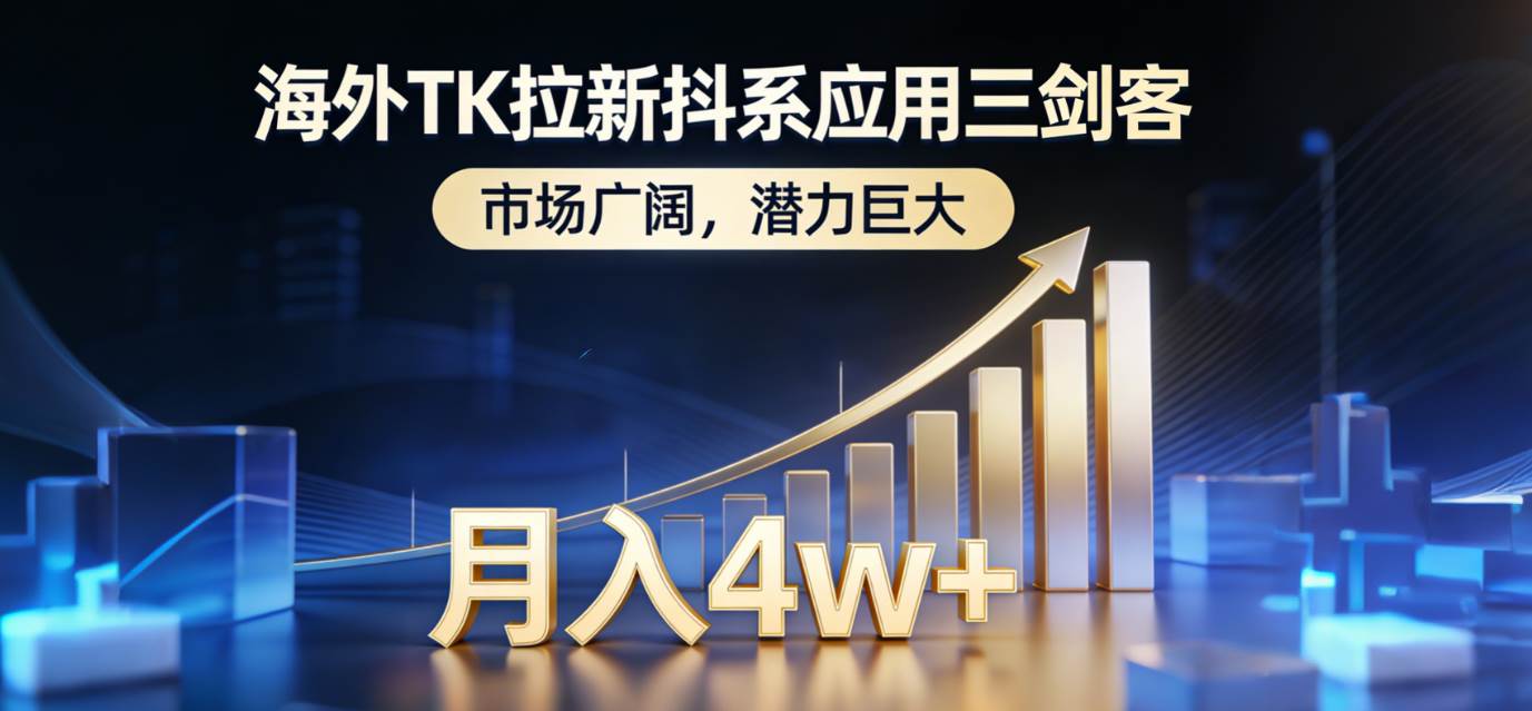 (1.28)海外TK拉新抖系应用三剑客，市场广阔，潜力巨大，月入1w+