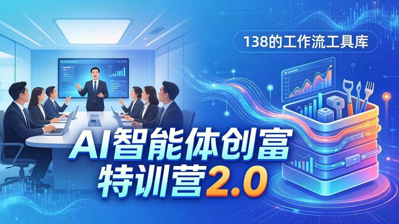 (3.31)AI智能体创富训练营2.0：3天闭门直播+视频课+工具库，从0到1搭建智能体附138个工作流