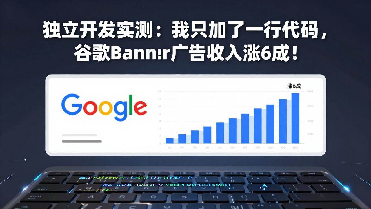 (3.9)付费文章：独立开发实测：我只加了一行代码，谷歌Banner广告收入涨6成！